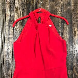 Elegant Red Halter Neck Jumpsuit by Julia Jordan